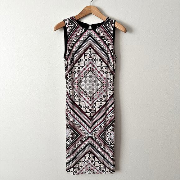 WHBM Reversible Sleeveless Midi Sheath‎ Scarf Print Dress women's size medium - Picture 3 of 14